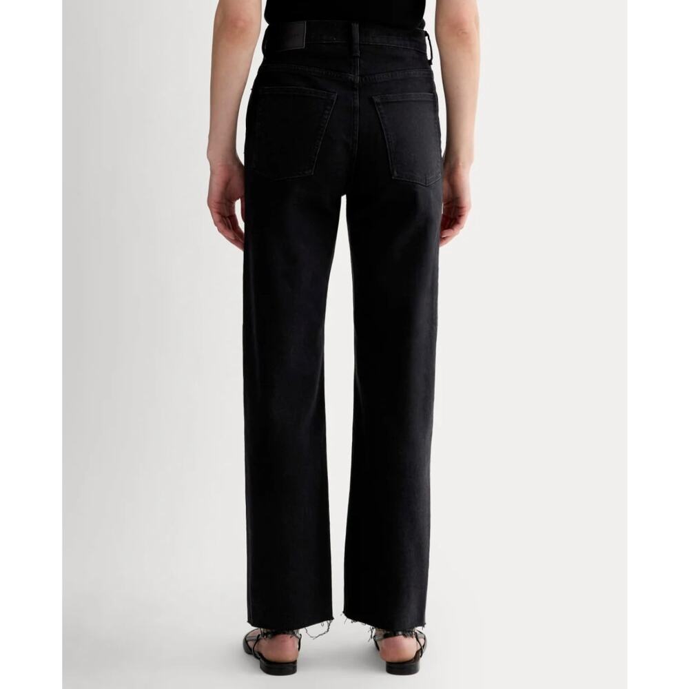 NWT Everlane The Way-High Straight Leg Black Denim Jeans Size 25 Long - Picture 3 of 9